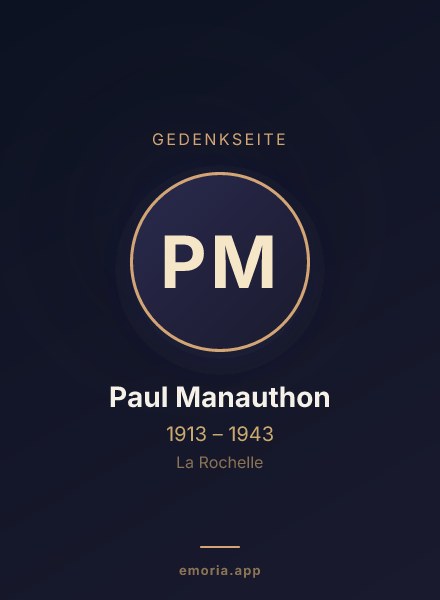 Gedenkportrait von Paul Manauthon