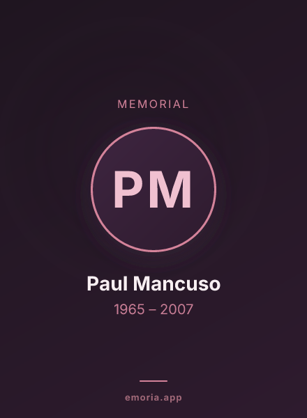 Memorial portrait of Paul Mancuso