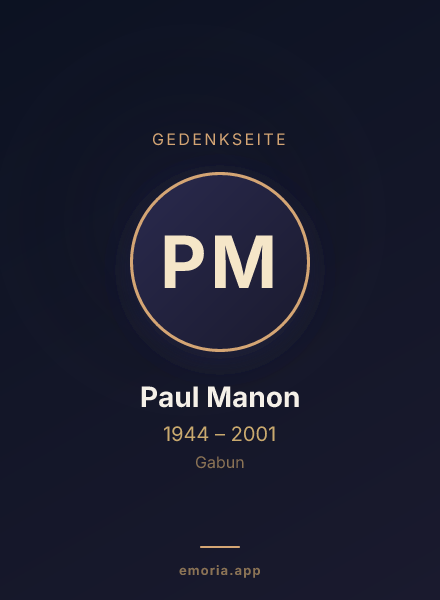 Gedenkportrait von Paul Manon