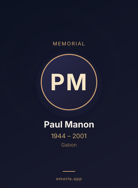 Memorial portrait of Paul Manon