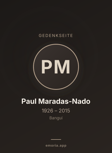 Gedenkportrait von Paul Maradas-Nado