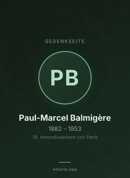 Gedenkportrait von Paul-Marcel Balmigère