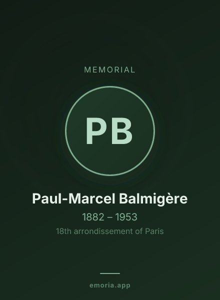 Memorial portrait of Paul-Marcel Balmigère