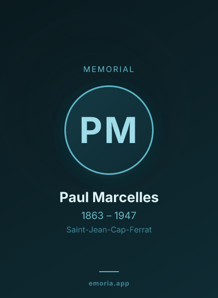 Memorial portrait of Paul Marcelles