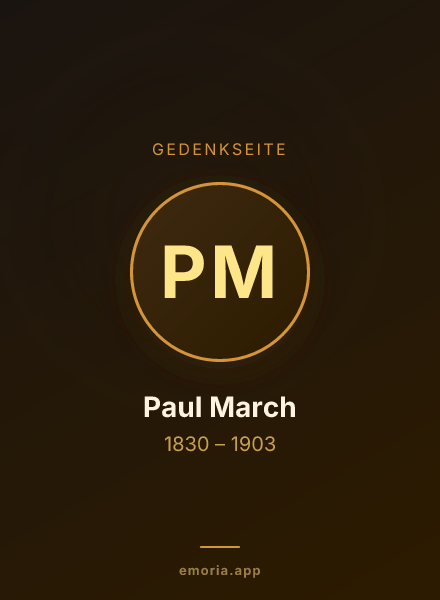 Gedenkportrait von Paul March