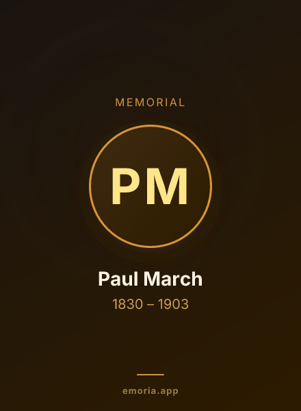 Memorial portrait of Paul March