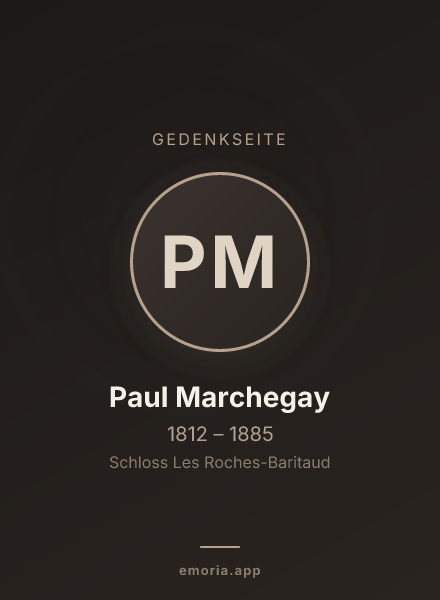 Gedenkportrait von Paul Marchegay