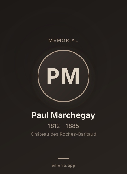 Memorial portrait of Paul Marchegay