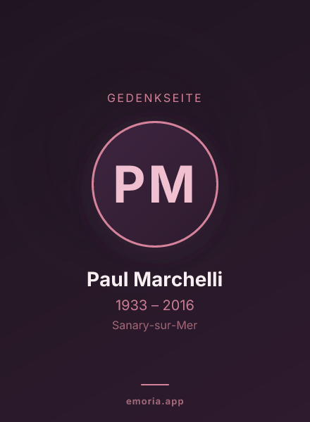 Gedenkportrait von Paul Marchelli