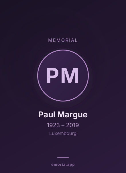 Memorial portrait of Paul Margue