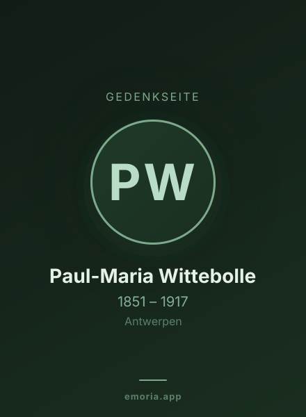 Gedenkportrait von Paul-Maria Wittebolle
