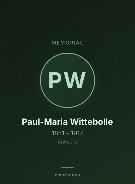 Memorial portrait of Paul-Maria Wittebolle