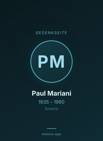 Gedenkportrait von Paul Mariani