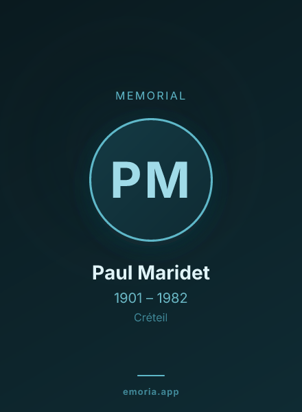 Memorial portrait of Paul Maridet