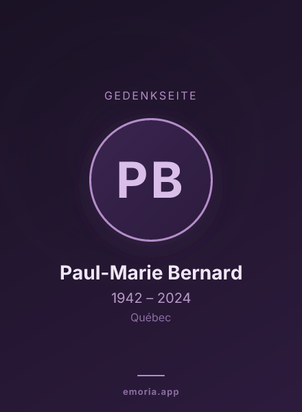 Gedenkportrait von Paul-Marie Bernard