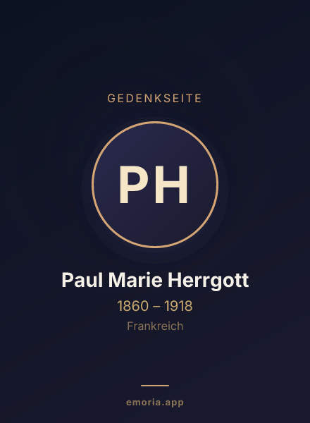 Gedenkportrait von Paul Marie Herrgott