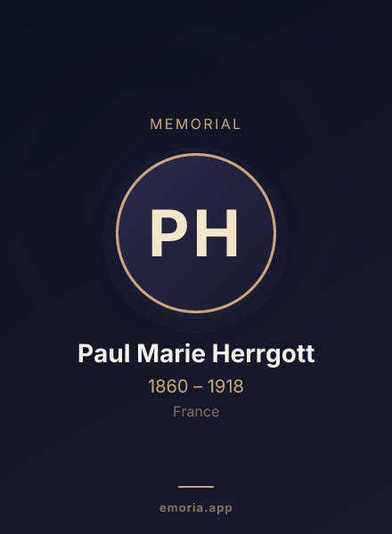 Memorial portrait of Paul Marie Herrgott