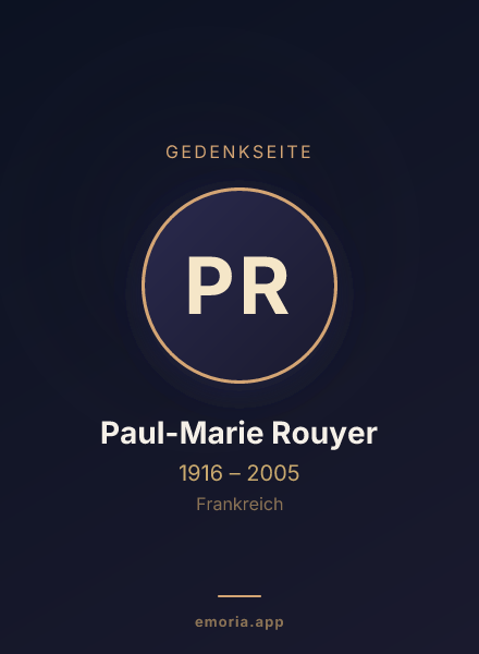 Gedenkportrait von Paul-Marie Rouyer