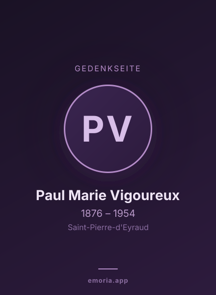 Gedenkportrait von Paul Marie Vigoureux
