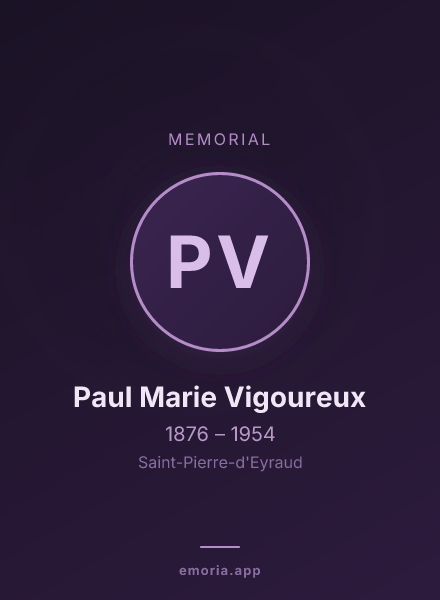 Memorial portrait of Paul Marie Vigoureux