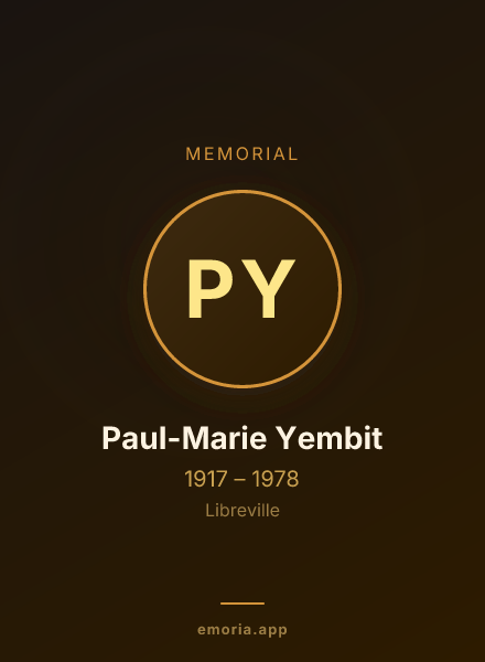 Memorial portrait of Paul-Marie Yembit