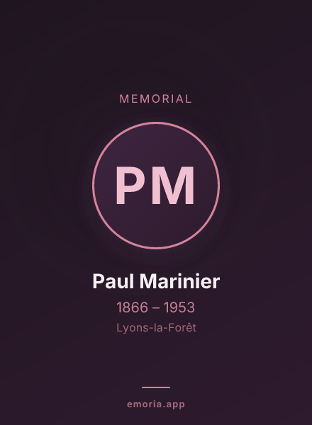 Memorial portrait of Paul Marinier