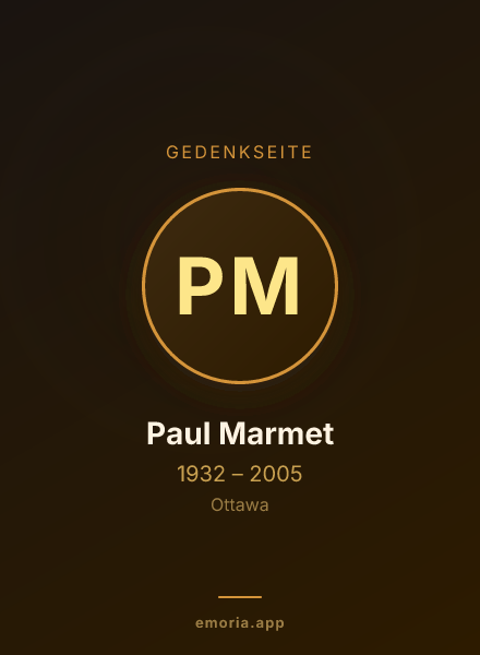 Gedenkportrait von Paul Marmet