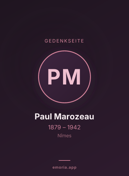 Gedenkportrait von Paul Marozeau