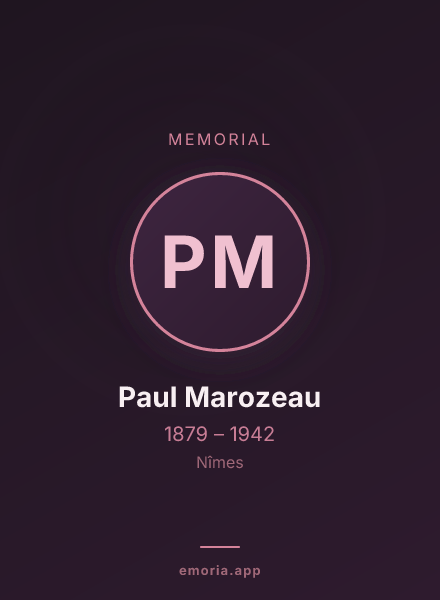 Memorial portrait of Paul Marozeau
