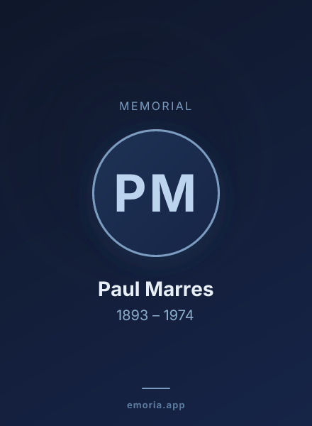 Memorial portrait of Paul Marres