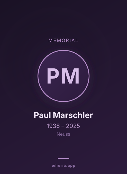 Memorial portrait of Paul Marschler