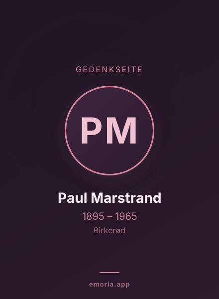 Gedenkportrait von Paul Marstrand