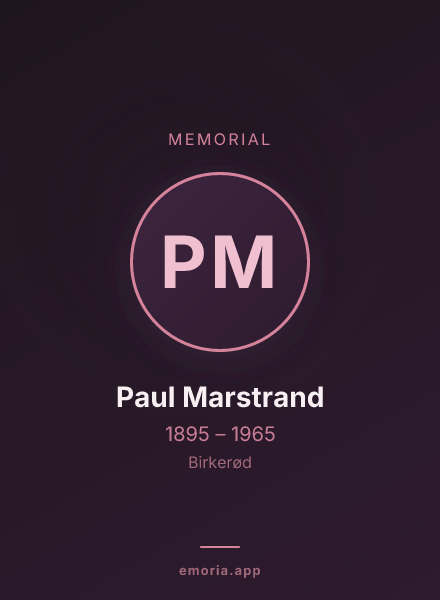 Memorial portrait of Paul Marstrand
