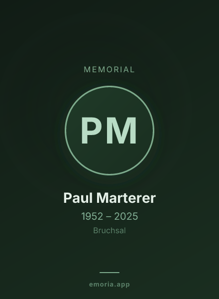 Memorial portrait of Paul Marterer