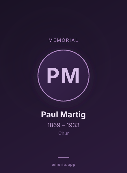 Memorial portrait of Paul Martig