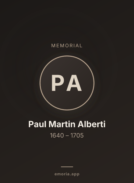 Memorial portrait of Paul Martin Alberti