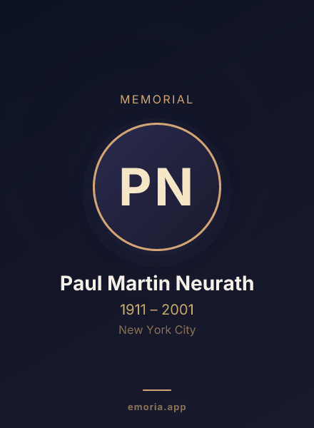 Memorial portrait of Paul Martin Neurath