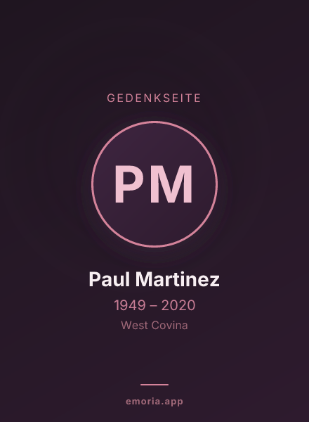 Gedenkportrait von Paul Martinez