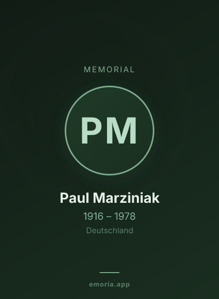 Memorial portrait of Paul Marziniak