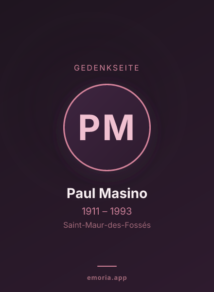 Gedenkportrait von Paul Masino