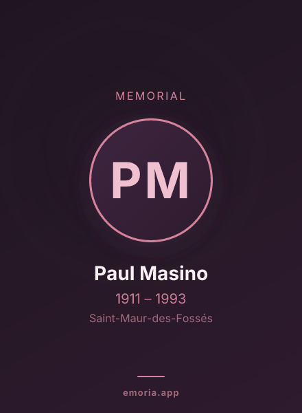 Memorial portrait of Paul Masino