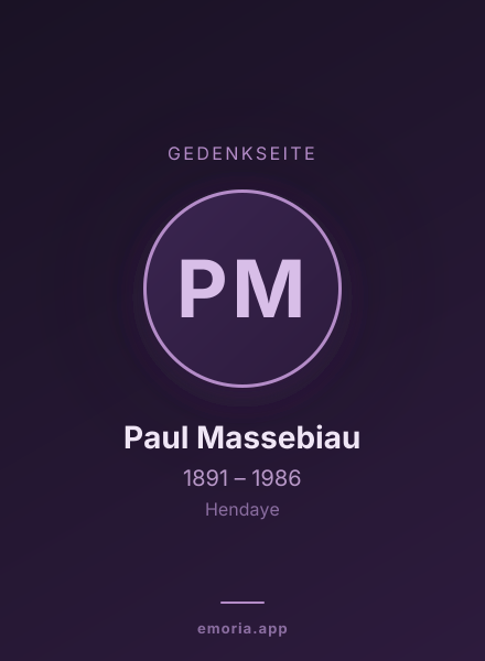 Gedenkportrait von Paul Massebiau