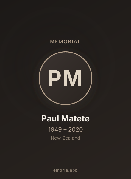 Memorial portrait of Paul Matete