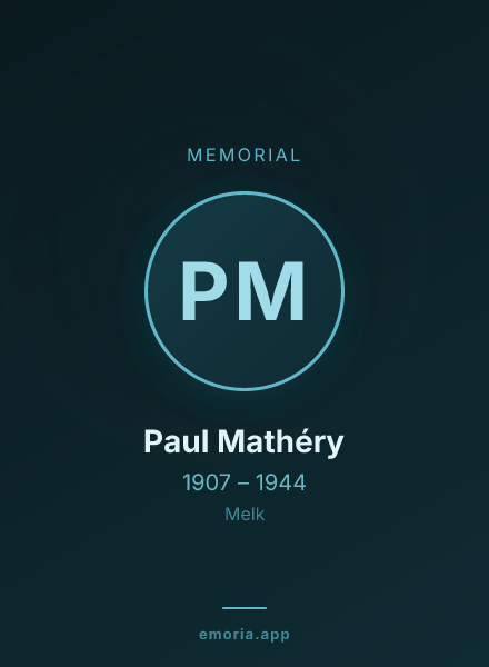 Memorial portrait of Paul Mathéry