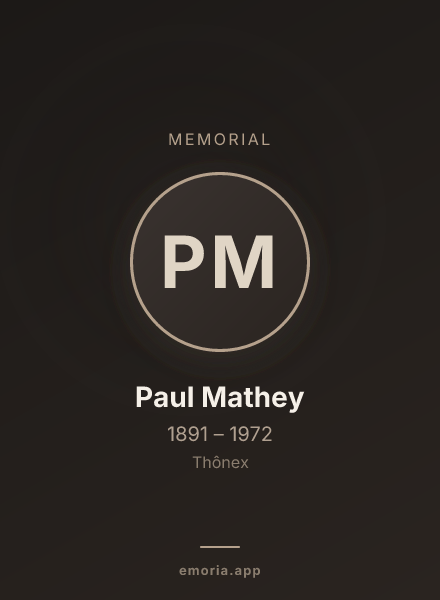Memorial portrait of Paul Mathey