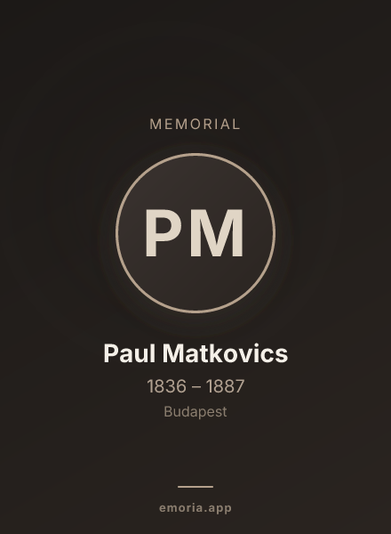 Memorial portrait of Paul Matkovics