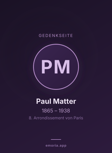 Gedenkportrait von Paul Matter