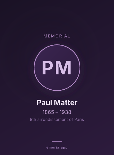 Memorial portrait of Paul Matter