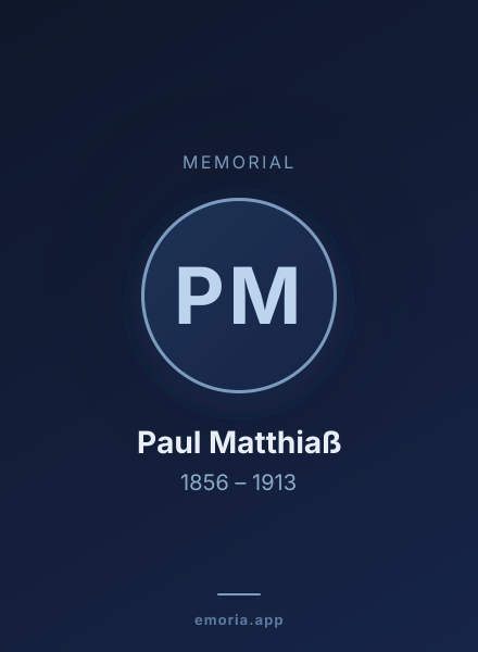 Memorial portrait of Paul Matthiaß