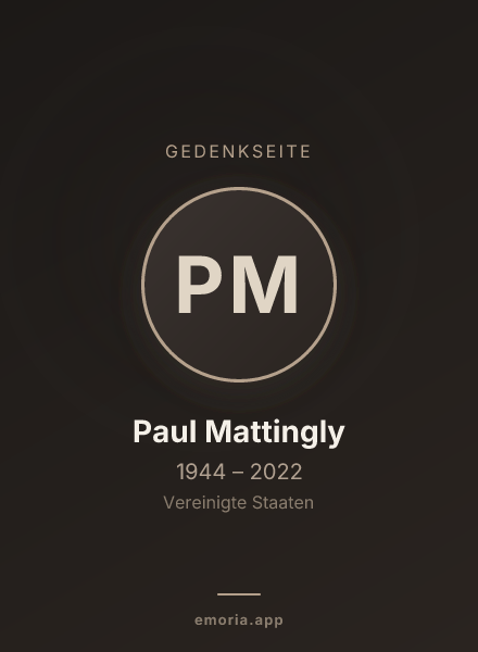 Gedenkportrait von Paul Mattingly
